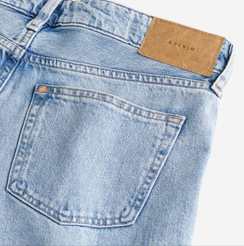 H&M Baggy Whide Liose Fit Blue Jeans Pre-owned Sz 10 - Picture 2 of 7